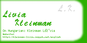 livia kleinman business card